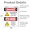 Signmission Hot Surface Sign, 24 in H x 18 in W, Vinyl Decal, Hot Work In Progress Keep Out Bilingual OS-2PACK-DS-D-1824-VS-1365 - alternate 3